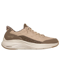 Skechers Womens Skechers Womens Beige Contour Foam Cozy Fit Leopard Dream Fashion Trainer - 150419