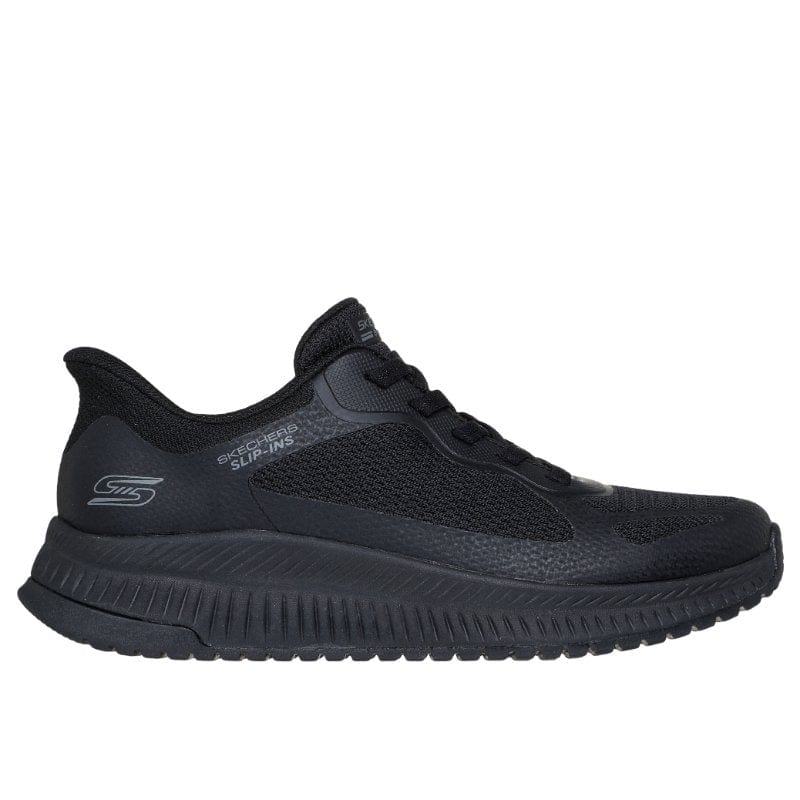 Skechers Womens Skechers Womens Black Bobs Squad 4 Staple Look Fashion Trainer - 117624