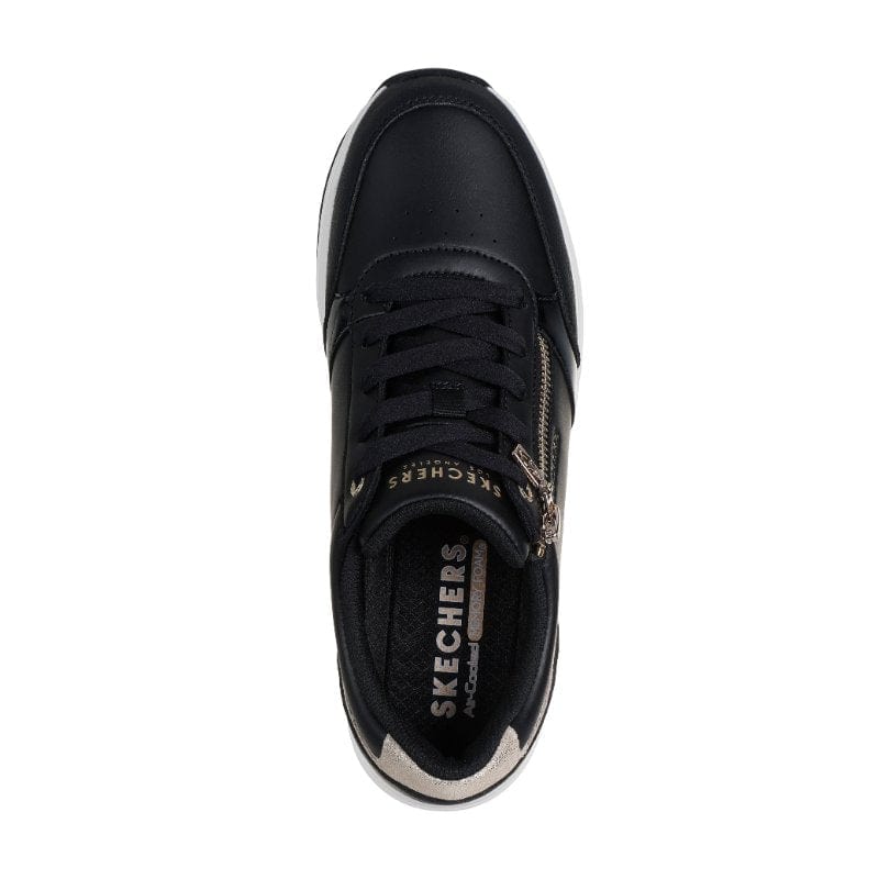 Skechers Womens Skechers Womens Black Side Zip Billion 2 Side Lines Fashion Trainer - 177341