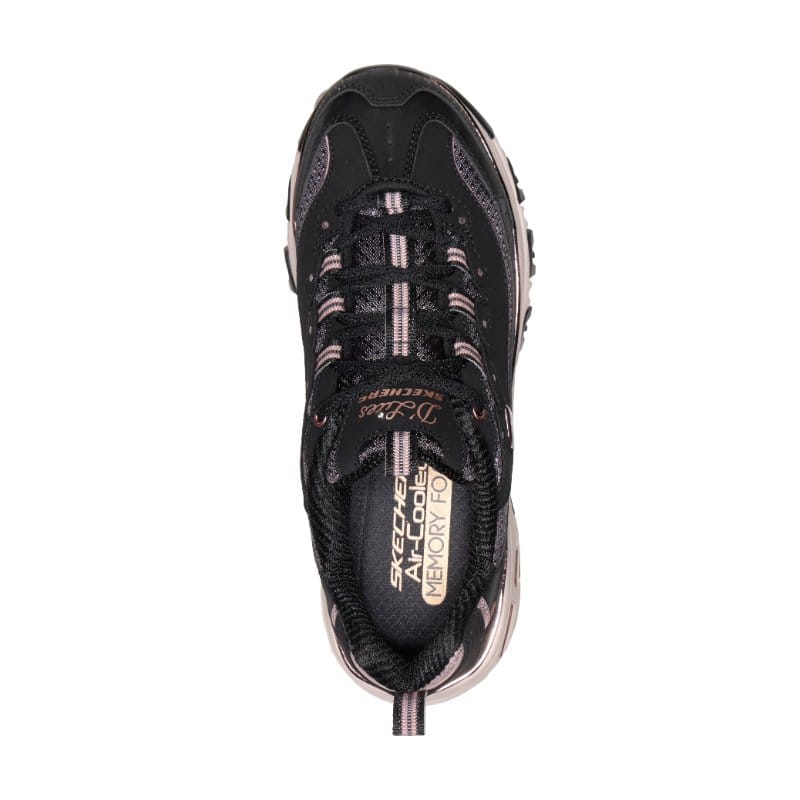 Skechers Womens Skechers Womens Black Slip-ins D'Lites Chrome Wave Fashion Trainer - 150873