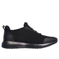 Skechers Womens Skechers Womens Black Work Slip Resistant Relaxed Fit Squad Fashion Trainer - 77222EC