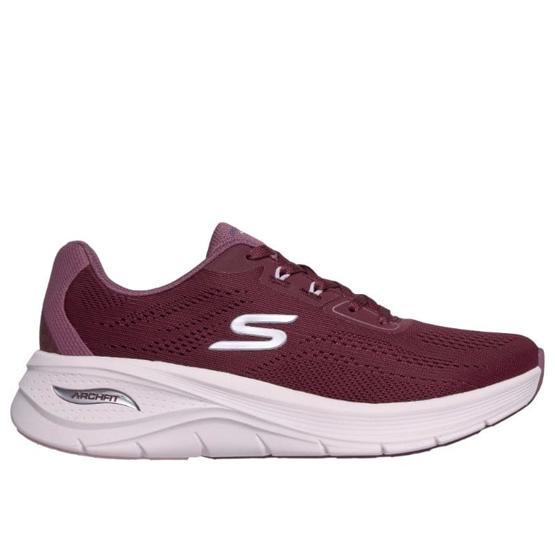 Skechers Womens Skechers Womens Burgundy Arch Fit 3.0 Easy Flow Fashion Trainer - 150884