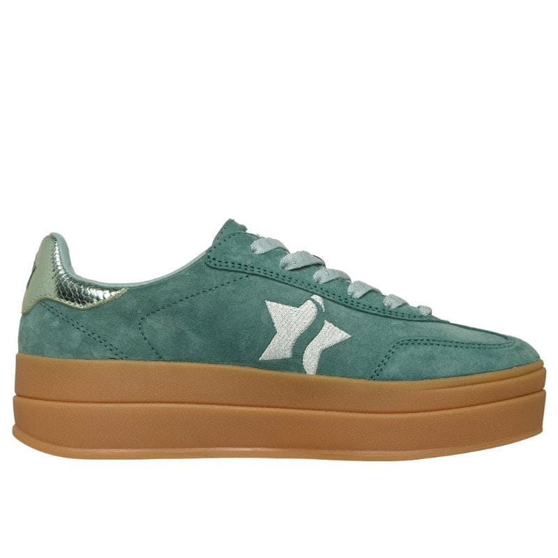 Skechers Womens Skechers Womens Green Academy HI Elevated Essence Fashion Trainer - 185430