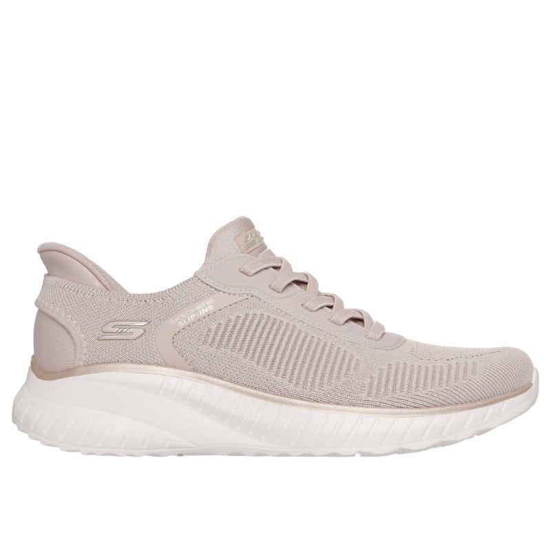 Skechers Womens Skechers Womens Natural Slip-ins Bobs Sport Squad Chaos Current Muse Fashion Trainer - 117497