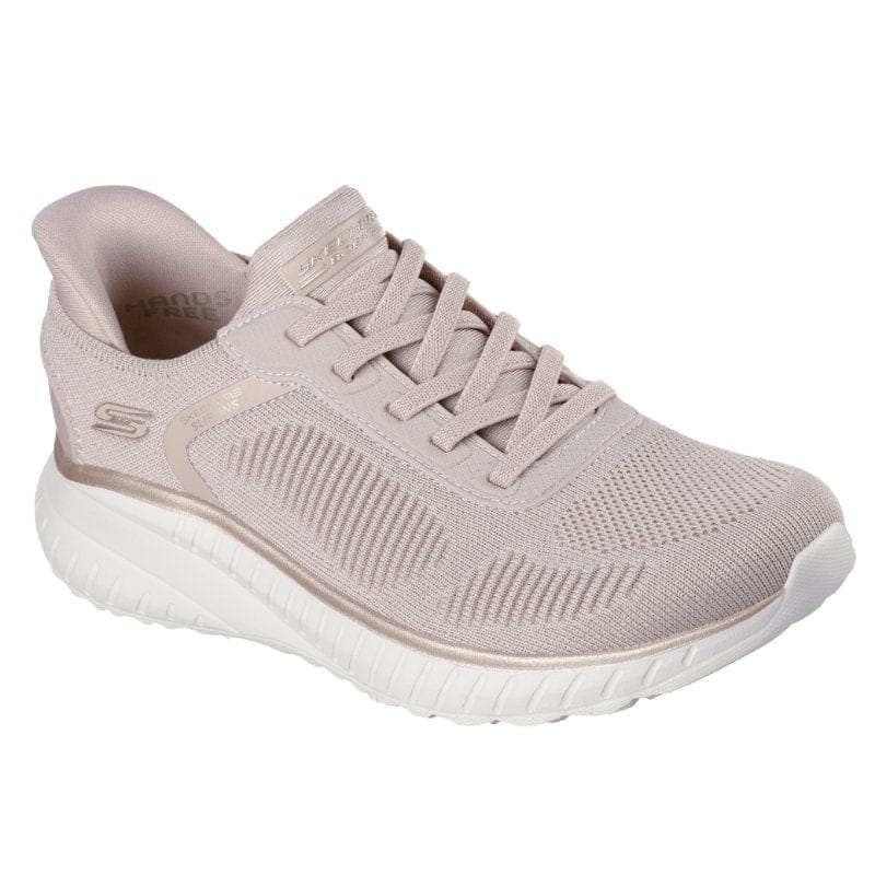 Skechers Womens Skechers Womens Natural Slip-ins Bobs Sport Squad Chaos Current Muse Fashion Trainer - 117497