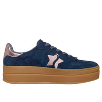 Skechers Womens Skechers Womens Navy Academy HI Elevated Essence Fashion Trainer - 185430