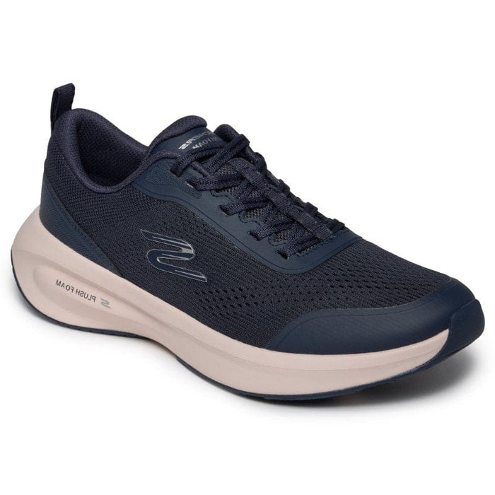 Skechers Womens Skechers Womens Navy Lace Up Plush Foam Fashion Trainer - 150572