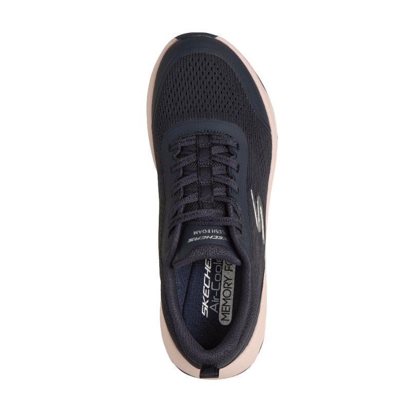 Skechers Womens Skechers Womens Navy Lace Up Plush Foam Fashion Trainer - 150572