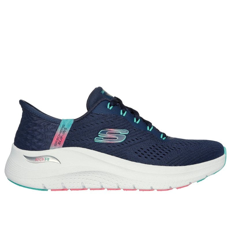 Skechers Womens Skechers Womens Navy Slip-Ins Arch Fit 2.0 Easy Chic Fashion Trainer - 150066