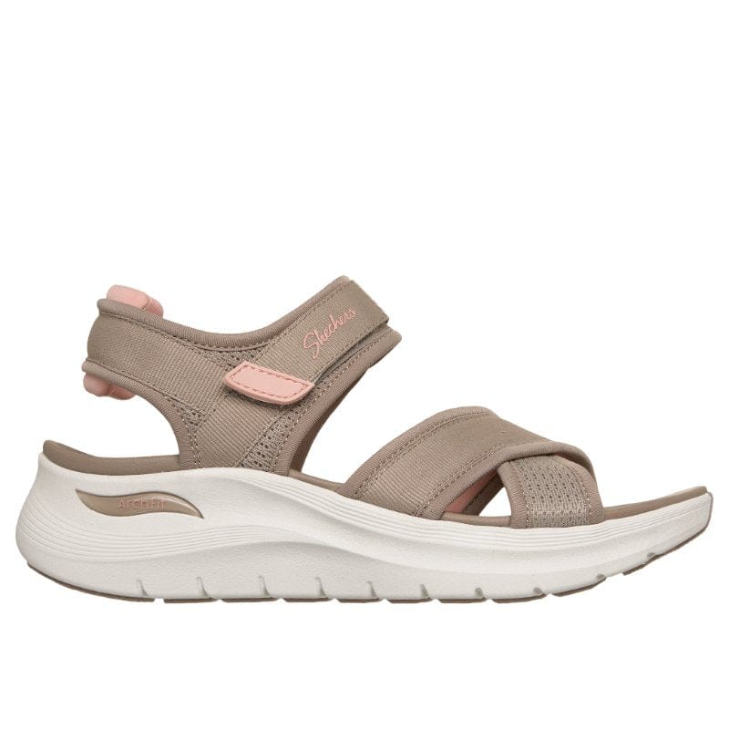Skechers Womens Skechers Womens Taupe Arch Fit 2.0 Flawless Choice Sandal - 164078