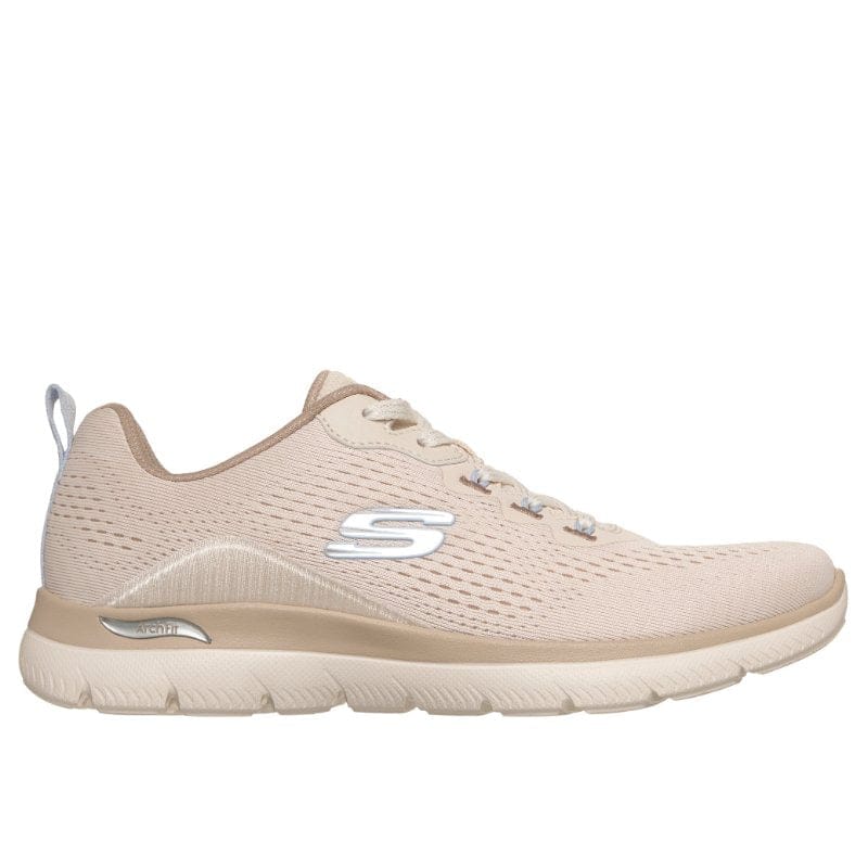Skechers Womens Skechers Womens Taupe Arch Fit Summits Daily Flow Fashion Trainer - 150754