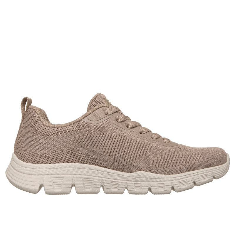 Skechers Womens Skechers Womens Taupe Bobs Sport B Lite Fashion Trainer - 117700