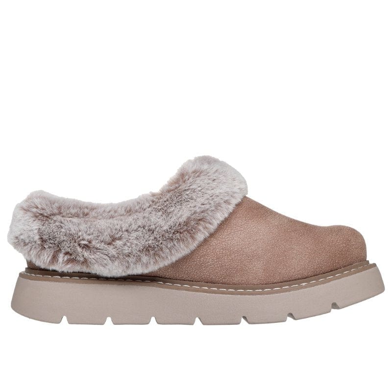Skechers Womens Skechers Womens Taupe Slip-On Keepsakes Lite Cozy Blend Shoes 114762