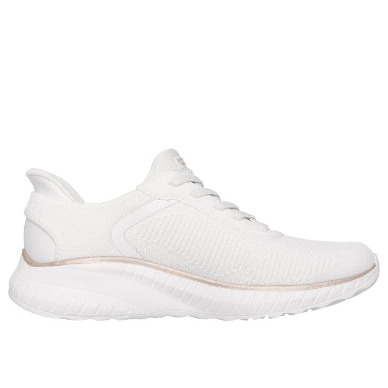 Skechers Womens Skechers Womens White Bobs Sport Squad Chaos Current Muse Fashion Trainer - 117497