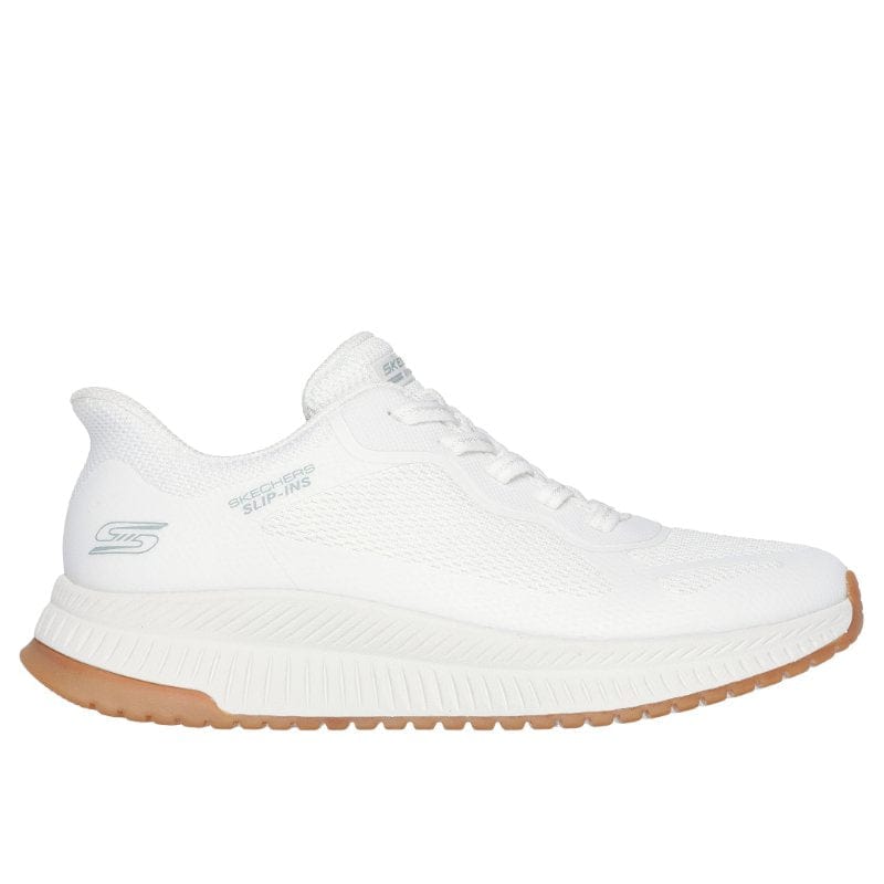 Skechers Womens Skechers Womens White Bobs Squad 4 Staple Look Shoe 117624