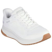 Skechers Womens Skechers Womens White Bobs Squad 4 Staple Look Shoe 117624