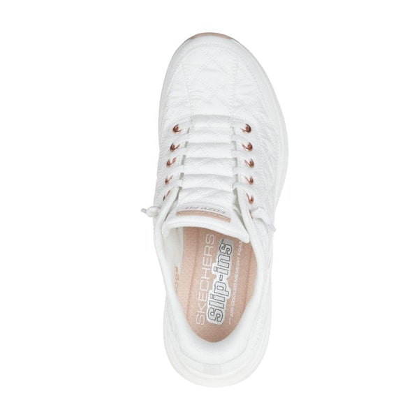 Skechers Womens Skechers Womens White Contour Foam Cozy Fit Golden Hour Fashion Trainer - 150413