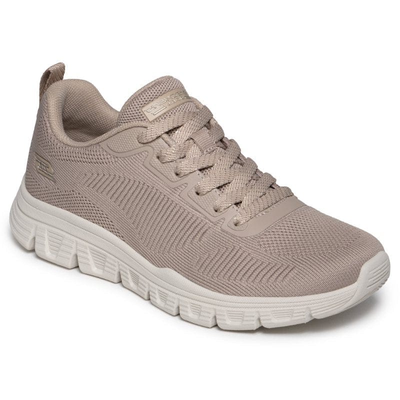 Skechers Womens TAUPE / 4UK Skechers Womens Taupe Bobs Sport B Lite Fashion Trainer - 117700