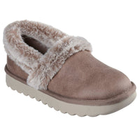Skechers Womens TAUPE / 4UK Skechers Womens Taupe Slip-On Cozy Up Shoes - 169027