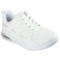 Skechers Womens WHITE / 4UK Skechers Womens White Slip-Ins Воbsvision Air-tiered Fashion Trainer - 117648