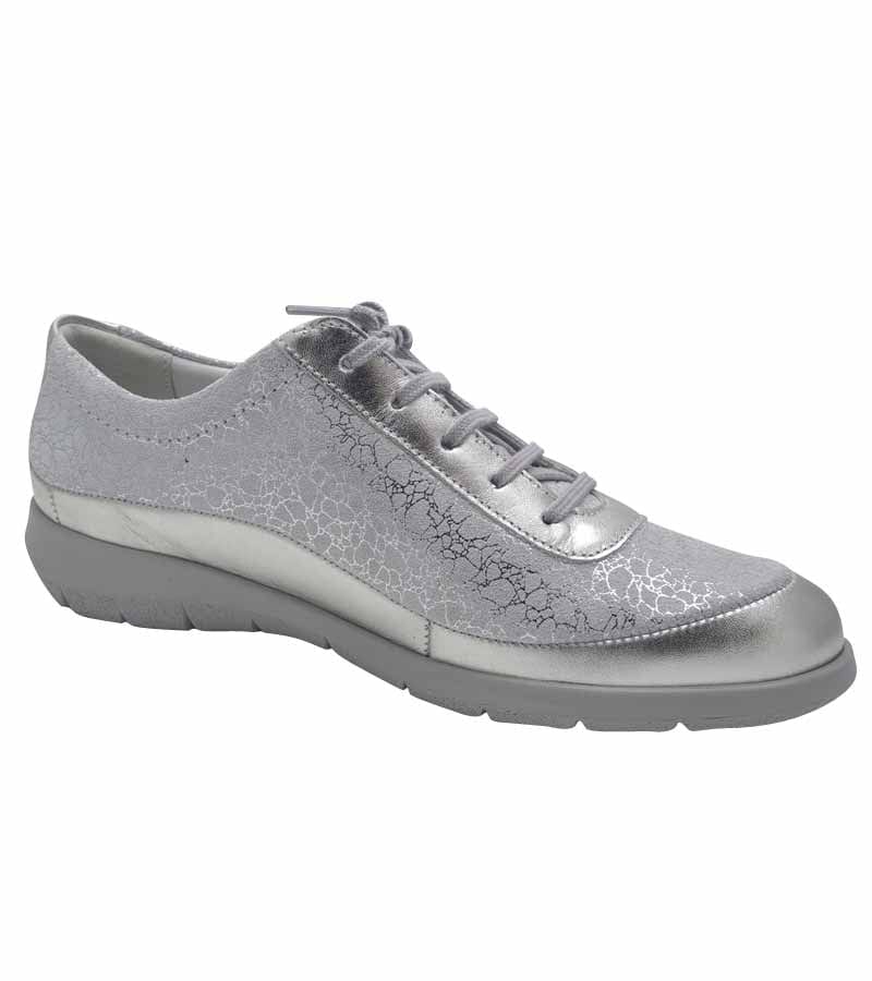 Suave Womens Suave Ladies Leather Silver Comfor Shoe - Juno 6028-30