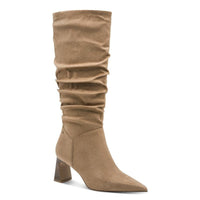 Tamaris Womens BEIGE / 4UK Tamaris Womens Beige Side Zip Knee Boots 1-25507-45
