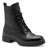 Tamaris Womens BLACK / 4UK Tamaris Womens Black Lace Up High Ankle Boots 1-25236-43