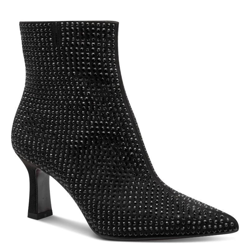 Tamaris Womens BLACK / 4UK Tamaris Womens Black Side Zip High Heel Glitter Ankle Boot 1-25385-47