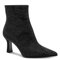 Tamaris Womens BLACK / 4UK Tamaris Womens Black Side Zip High Heel Glitter Ankle Boot 1-25385-47