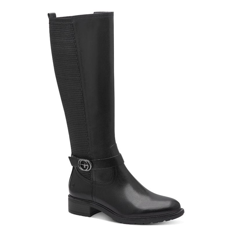 Tamaris Womens BLACK / 4UK Tamaris Womens Black Side Zip Knee Boots 1-25618-43