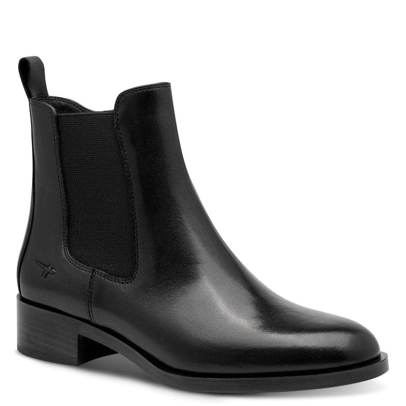 Tamaris Womens BLACK / 4UK Tamaris Womens Black Side Zip Leather Ankle Boot 1-25361-47