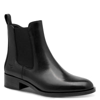 Tamaris Womens BLACK / 4UK Tamaris Womens Black Side Zip Leather Ankle Boot 1-25361-47