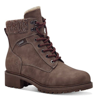 Tamaris Womens BROWN / 4UK Tamaris Womens Brown Lace Up High Ankle Boots 1-26266-43
