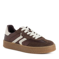 Tamaris Womens BROWN / 4UK Tamaris Womens Brown Lace Up Leather Fashion Trainer 1-23723-44