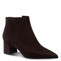 Tamaris Womens BROWN / 4UK Tamaris Womens Brown Side Zip Block Heel Ankle Boot 1-25022-47
