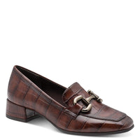 Tamaris Womens BROWN / 4UK Tamaris Womens Brown Slip On Block Heels Shoes 1-24316-43