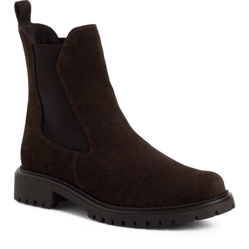 Tamaris Womens BROWN / 4UK Tamaris Womens Brown Socks Ankle Boot 1-25427-41