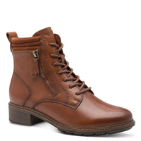 Tamaris Womens BROWN / 4UK Tamaris Womens Brown Zipper High Ankle Boots 1-25910-45