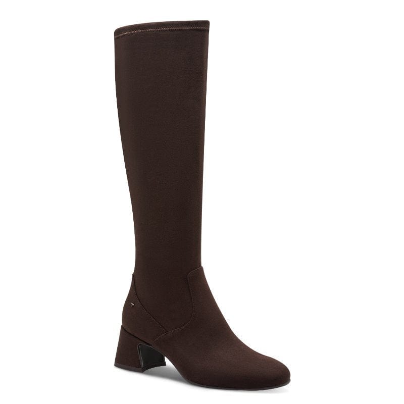 Tamaris Womens BROWN / 4UK Tamaris Womens Dark Brown Side Zip Knee Boots 1-25520-45
