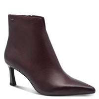 Tamaris Womens BURGUNDY / 4UK Tamaris Womens Burgundy Slip On Leather Ankle Boot 1-25320-47