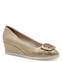 Tamaris Womens GOLD / 4UK Tamaris Womens Gold Wedge Shoe 1-22323-44
