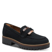 Tamaris Womens NAVY / 4UK Tamaris Womens Navy Slip On Leather Shoes 1-24722-43