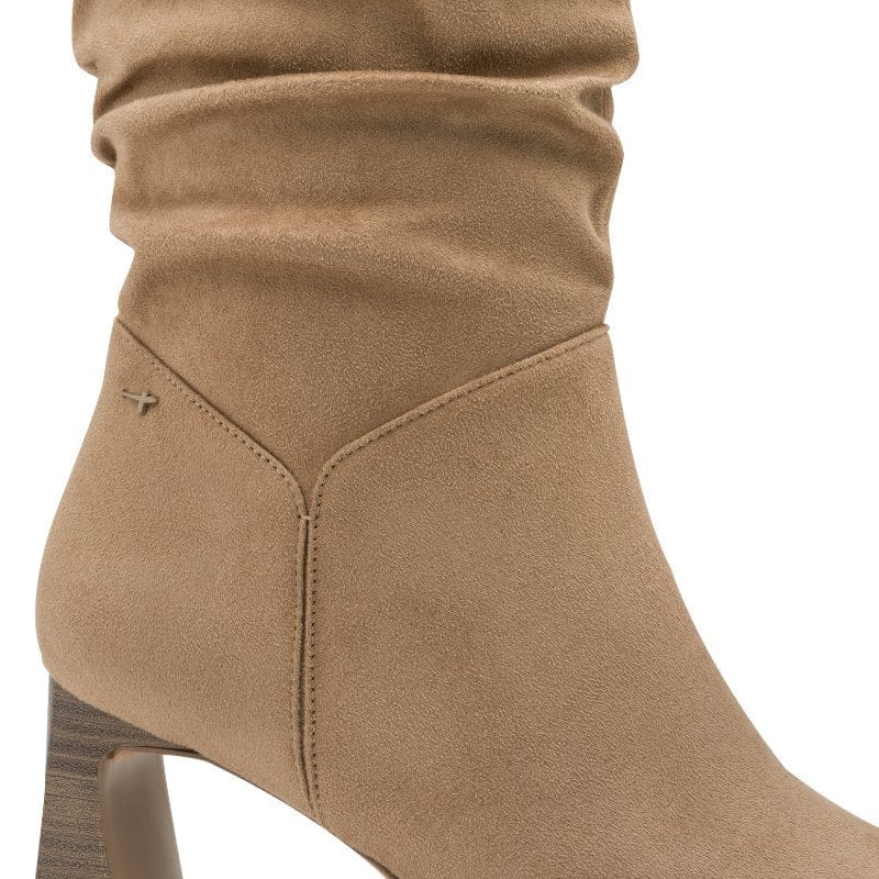 Tamaris Womens Tamaris Womens Beige Side Zip Knee Boots 1-25507-45