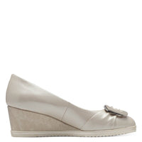 Tamaris Womens Tamaris Womens Beige Wedge Shoe 1-22323-44