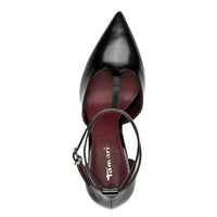 Tamaris Womens Tamaris Womens Black Ankle Strap High Pencil Heel Sandal 1-22461-47