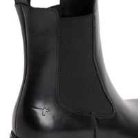 Tamaris Womens Tamaris Womens Black Block Heel Leather Ankle Boot 1-25407-47