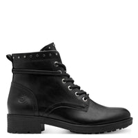 Tamaris Womens Tamaris Womens Black Lace Up Ankle Boots 1-25133-45