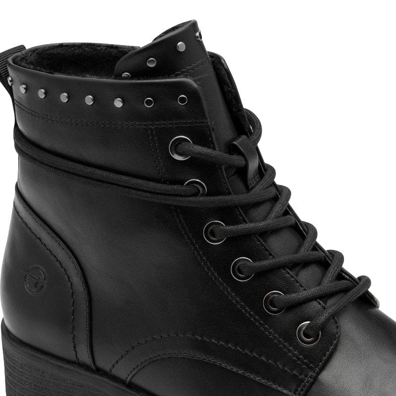 Tamaris Womens Tamaris Womens Black Lace Up Ankle Boots 1-25133-45