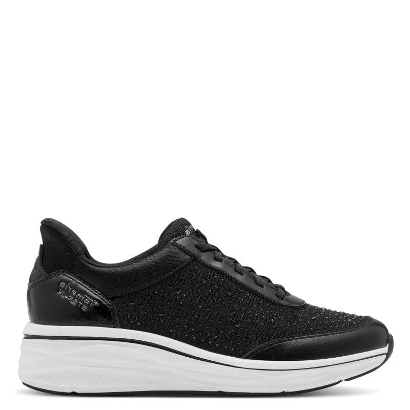 Tamaris Womens Tamaris Womens Black Lace Up Fashion Trainer 1-23779-45