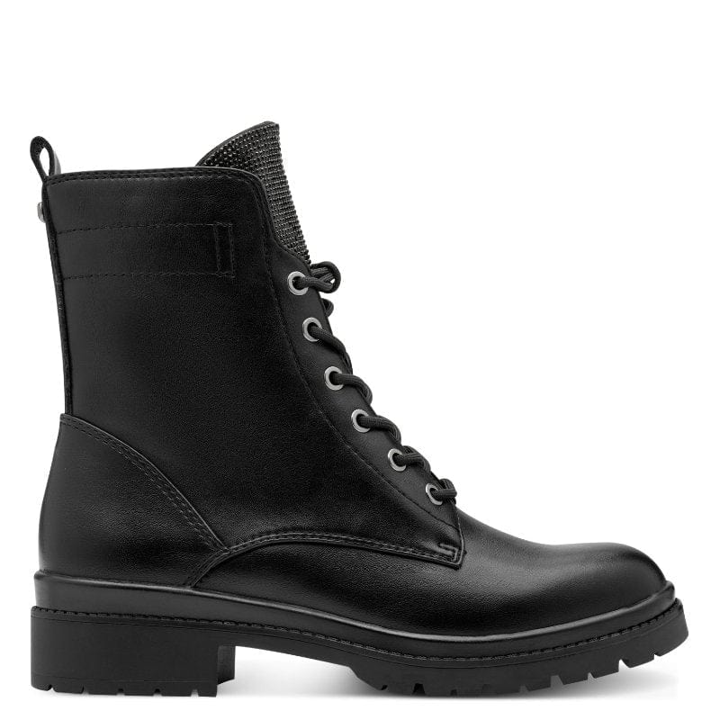 Tamaris Womens Tamaris Womens Black Lace Up High Ankle Boots 1-25236-43